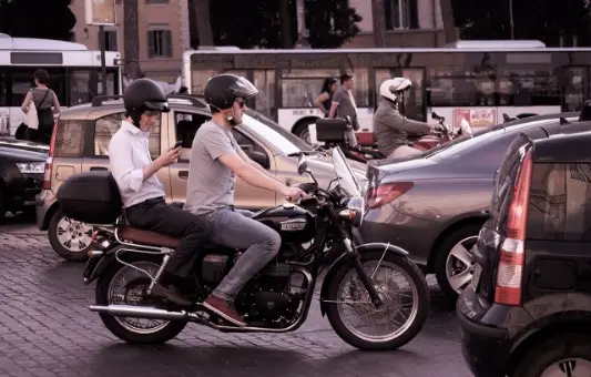 Bike with pillion